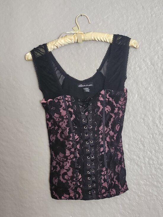 Seductions Tops - y2k corset style top bratz doll coquette